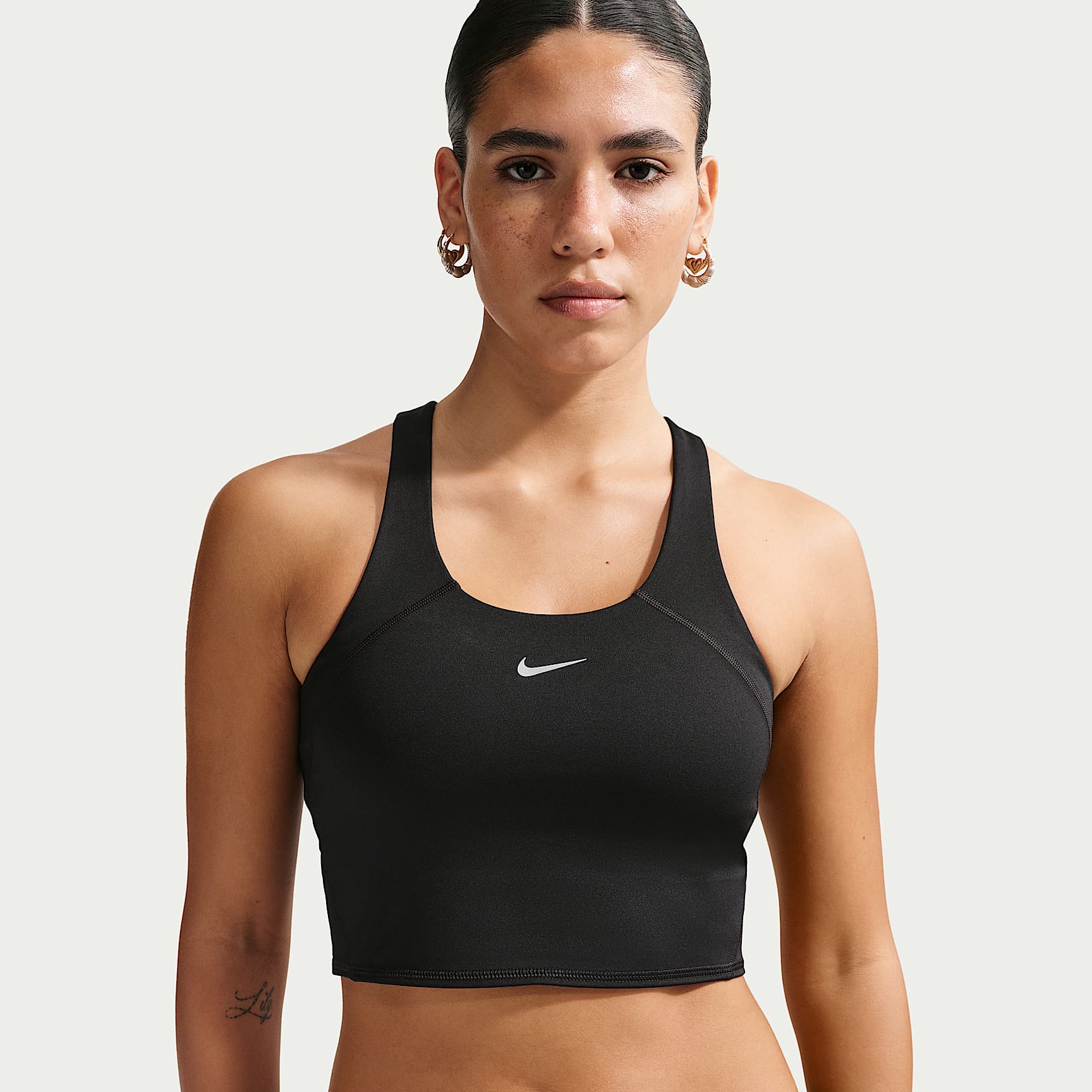 Nike Tempo Women's Medium-Support Cropped Sports Bra Tank Top. Nike LU